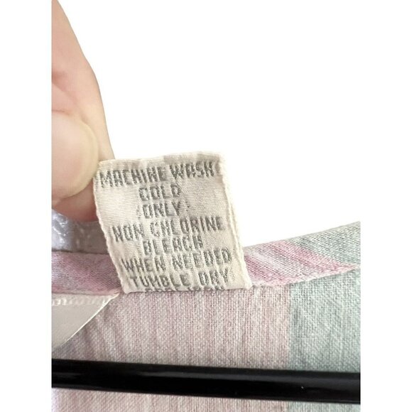 Vtg Nightgown Large Pastel Cotton Prairie Cottagecore Patchwork Dolly - Picture 12 of 16